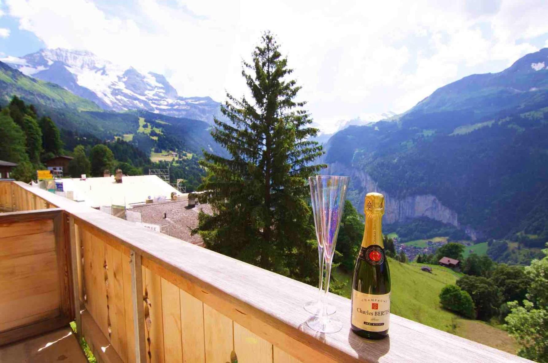 Holiday Flat #1, Chalet Aberot, Wengen, Switzerland Eksteriør bilde