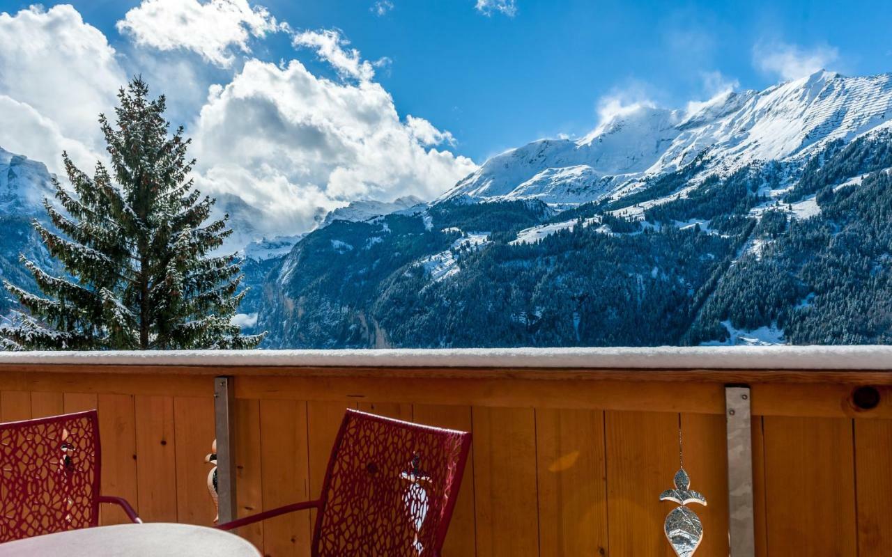 Holiday Flat #1, Chalet Aberot, Wengen, Switzerland Eksteriør bilde