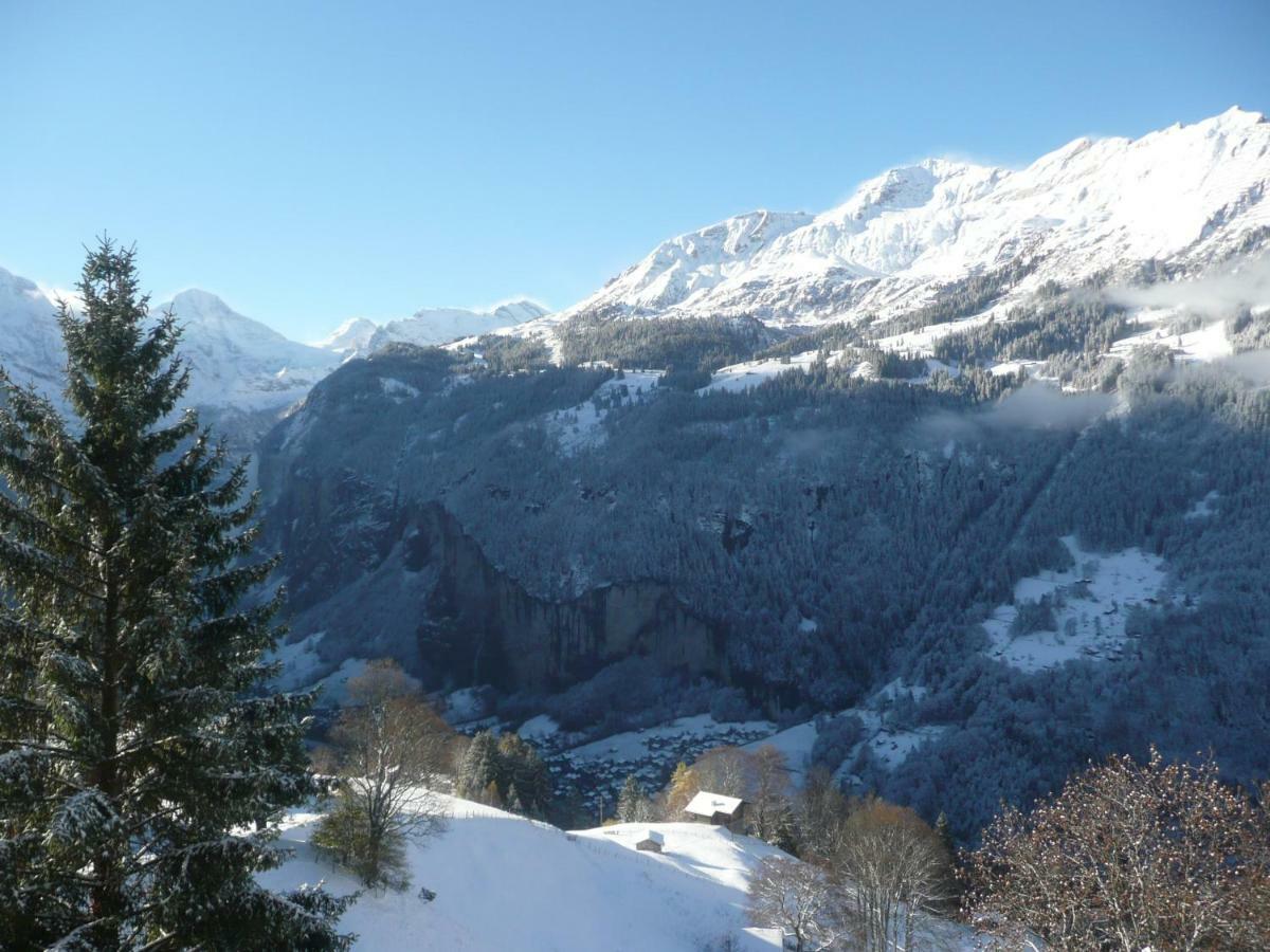 Holiday Flat #1, Chalet Aberot, Wengen, Switzerland Eksteriør bilde
